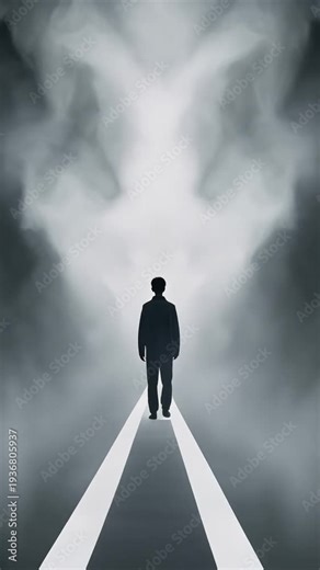 An image of a path opening after groping in the dark