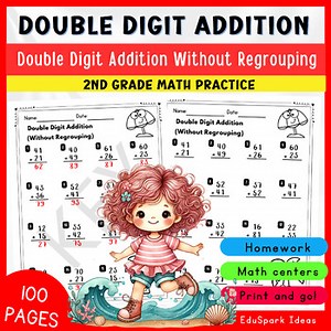 2nd Grade Double Digit Addition Without Regrouping | Math Practice