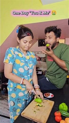 One Day "You & Me" 🤮 #shorts​​​​ #comedy​​​​ #viral​​​​ #trendingsong​​​​ #foryou​ #husbandwife​​