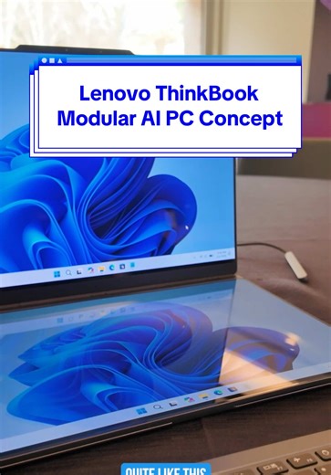 Lenovo just dropped a seriously ambitious new laptop concept that moves towards modularity in PCs we’ve not quite seen outside of Framework. The ThinkBook Modular AI PC Concept blends hot-swappable ports, a detachable keyboard, and a magnetically attachable second 14″ 4K OLED touchscreen, giving users a truly flexible device for whatever workflow they need. Instead of locking you into a set design, Lenovo’s modular approach lets you choose different port modules and even transforms the laptop in