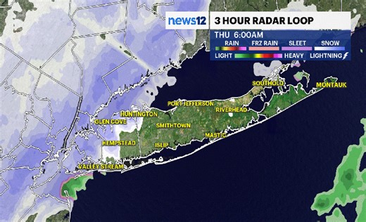 A quick burst of snow. Snow squall moving through Suffolk through 830am. POOR visibility, gusty winds and slick roads with the snow. | News12 Long Island Meteorologist Rich Hoffman