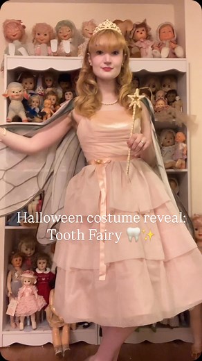 Happy Halloweekend from the TOOTH FAIRY! 🦷✨ I’ve been dreaming of this costume since last year and it was so much fun to craft and put together, I’m very proud! 🥹 I had so much fun wearing her and giving out teeth at the @mythmakerssociety halloween party last night! 🎃 . . . #crafting #cosplay #costume #fairy #princess #toothfairy #folklore #1950s #vintage #macabre #spooky #halloween #cosplay #creepycute | femmenadia