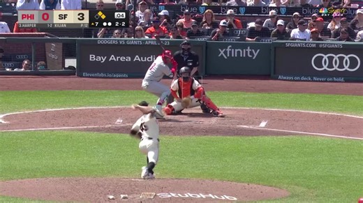 Bryce Harper grounds out, second baseman Christian Koss to first baseman Rafael Devers.