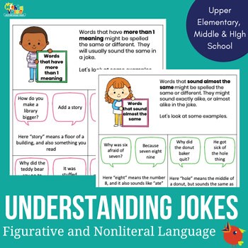 Understanding Why Jokes Are Funny Humor and Figurative Language Speech Therapy