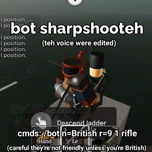 sharpshooter bot | #roblox #orbit_125 #robloxshorts #gutsandblackpowder #gnbmusic #gnb