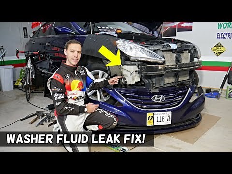 LEAKING WINDSHIELD WASHER FLUID FIX demonstrated on Hyundai