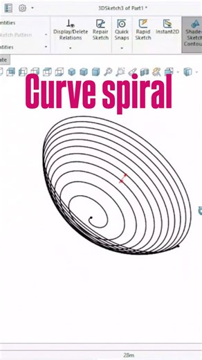 Hitesh Malviya on Instagram: "How to make a curve spiral in solidworks 樂 #solidworks #malviyacad #malviyacadsolution #cad #followformore"
