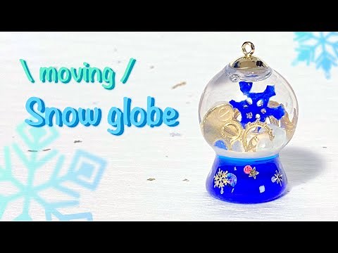 【UVレジン/100均】セリアのモールドで中身が動くスノードームを作る*˚Moving snow globe with resin.