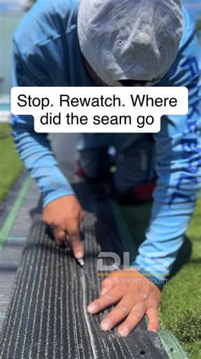 Seams do not disappear by luck They disappear with precision At DLS Turf Courts we obsess over every detail From the S seam that vanishes To tightening every edge so nothing lifts over time To applying the perfect amount of infill and brushing it evenly for fiber memory We measure We air blow We glue We secure We brush We perfect Every clip in this video shows why our installs always look clean flawless and high end You are not buying turf You are buying craftsmanship • S seam method so the turf