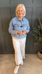 Sparkle embellished denim Jacket…timeless denim meets subtle shimmer. This is just perfect for elevating everyday looks or adding a hint of glam to evening outings. https://alanainteriors.com/products/ss25-joseph-ribkoff-stretch-denim-jacket?_pos=42&_sid=34a7d4966&_ss=r #josephribkoff #josephribkofffashion #nifashionboutique | Alana Interiors