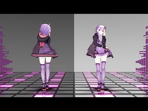 【MMD】オートファジー [Autophagy] [back side ＆ mirror][60fps][Light Show]【ミクあかりナナVY1カバーMIX】(表情配布)