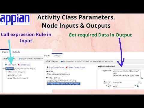 Activity Class Parameter, Process Variable| Node Input and Outputs | Appian Tutorial