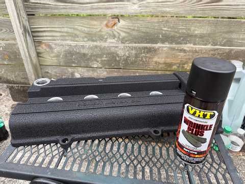 Painting my Acura Integra B series Valve Cover using VHT Wrinkle Plus. #acuraintegra