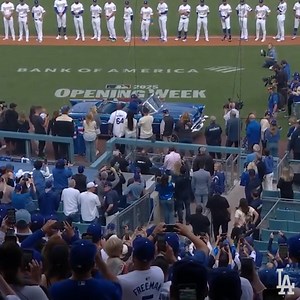 A legendary entrance from Ice Cube. #OpeningDayLA | Los Angeles Dodgers