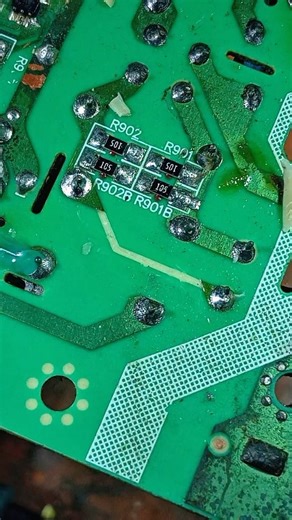 solution line repair with wire #repair #linepcb #electronic