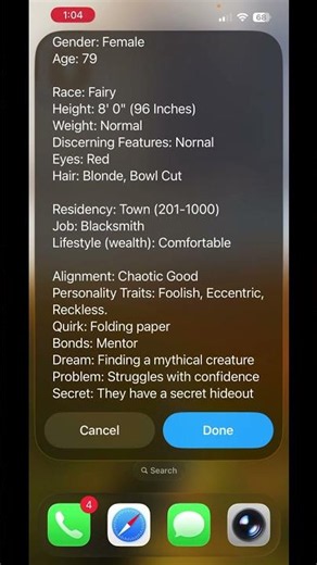 NPC Generator for DnD DM's with Apple Shortcuts #dnd #coding #shortcuts
