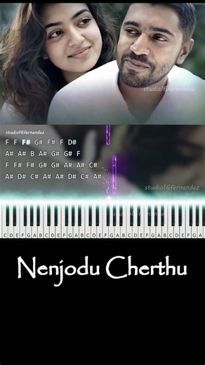 Nenjodu Cherthu Keyboard Cover | Piano Notes | Yuvvh | Fernandez 1