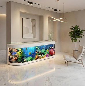 Modern Aquarium TV Stand – White Console Cabinet With Integrated Fish Tank - Etsy