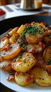 Authentic German Bratkartoffeln (Pan-Fried Potatoes) with Turkey Bacon Ingredients: 4 medium waxy potatoes (e.g., Yukon Gold or Linda) 4 slices turkey bacon, diced 1 large onion, diced Recipe in First Coʍmеոτ 👇 Enjoy ❤️👇👇👇 | Simply Recipes