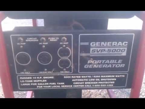 Lot# 393 - Generac SVP 5000 Generator
