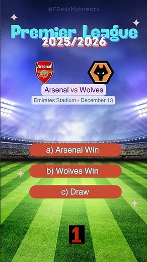 Arsenal vs Wolves Premier League 2025 Prediction | Who Will Win? #match #prediction #arsenal #wolves