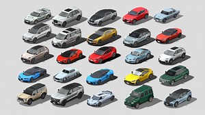 25 Low Poly Car Models: Luxury Lineup - Buy Royalty Free 3D model by slowpoly