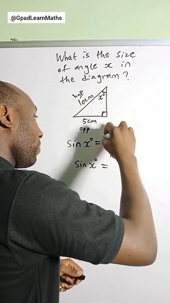 Finding Angle x in Right-Angled Triangle | Trigonometry