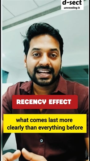 Recency Effect || Explained #Shorts #POV #DeepDive #HumanBehavior #BreakItDown #psychology #d-sect