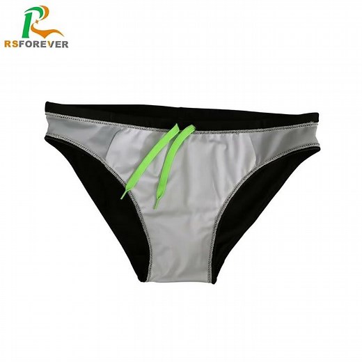 Custom Men's Black Triangle Swim Trunks | Drawstring + Sublimation Print | MOQ 10pcs.#customswimwear