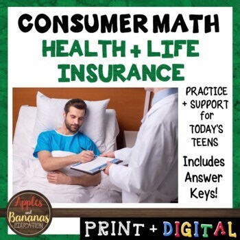 Health and Life Insurance - Consumer Math (Notes, Activities, Quiz, Project)