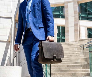 Executive Leather Messenger