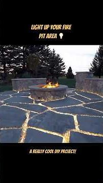 Light Up Your Fire Pit Area | A Cool DIY Project 💡#diy #shorts #ledlights
