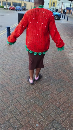 My first project of 2026. A strawberry cardigan