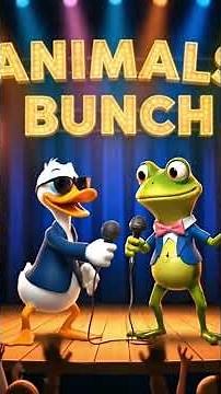 Duck vs Frog | Funniest Pond Roast Ever | Animals Bunch 🎤😂 #StandUpComedy #FunnyShorts #AnimalRoast