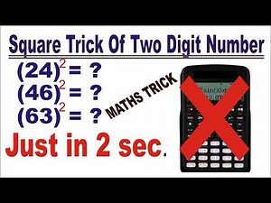 Squaring 2 digit number in 2 sec || Squaring trick || Square any no. without calculator | maths hack
