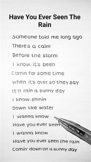 Have You Ever Seen The Rain - Creedence Clearwater Revival (Lyrics)