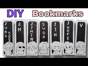 DIY bts bookmark /DIY bookmark making ideas /How to make bts bookmarks /bts bookmark