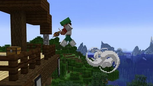 Minecraft player uses new wind charge to create a hidden door