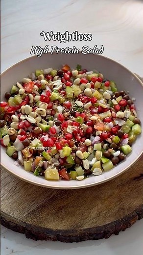 🥗 High Protein Black Chana Peanut Salad | Easy Weight Loss Recipe #shorts #youtubeshorts #recipe
