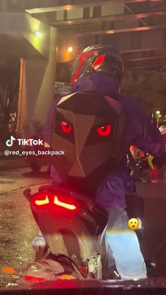 Unique LED Backpack with Eyes Design - TikTok Must-Have!