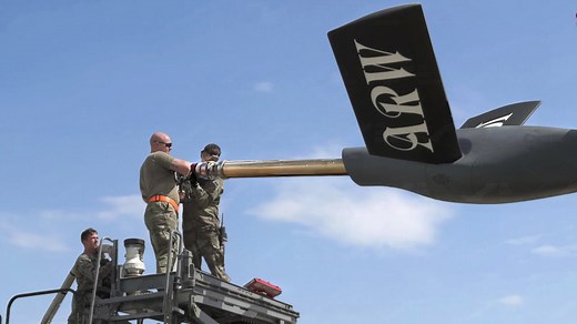 Attaching Advanced Refueling Drogue on Massive US Air Force Aircraft