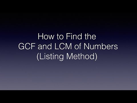 Finding GCF and LCM - Listing Method (Tagalog/Filipino Math) Civil Service Exam