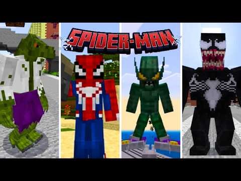 Minecraft x Spider Man Addon - All Bosses/All Boss Fights