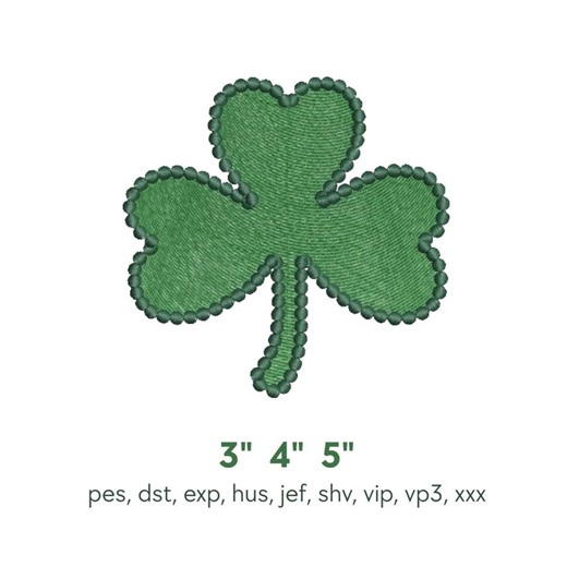 Shamrock Embroidery Design | St Patrick's Day Clover (PES DST JEF) - Etsy