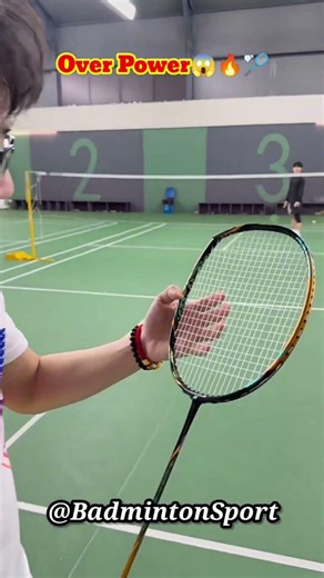 Over Power Smash😱🤯🏸 #Badminton #Power #Smash #Shorts