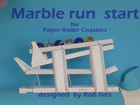 Marble run Start, paper model
