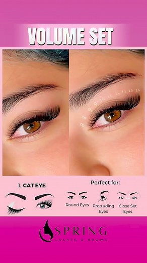 LASH WITH ME👍 VOLUME SET 👉 What’s your lash vibe? Follow @lashes_bysusan • 💖 Doll Eye and long or medium or Short • 🔥 Cat Eye and Long or medium or Short Comment I’ll send for you map & pictures you like #lashes_bysuan #wispydramaticlashes #wispyvolumelashes #sanjoselashartist #bayarealashes | Spring lashes & brows