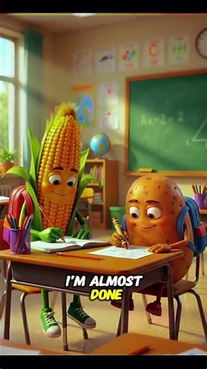 🌽🥔🎒 VEGETABLE SCHOOL DAY! 📚😂✨