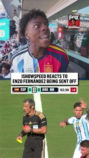 "A RED CARD?!?" ‪@IShowSpeed‬ reacts to this moment in the FIFA World Cup Final