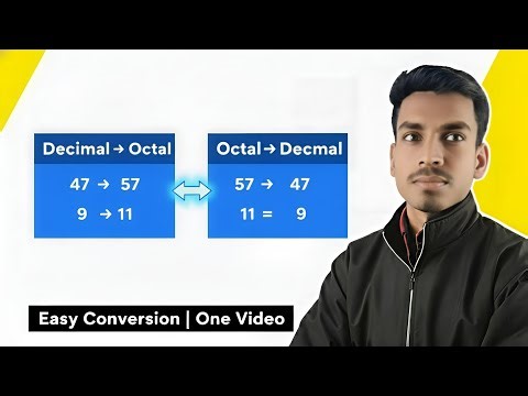 Decimal to Octal & Octal to Decimal Conversion | Easy Method | One Video